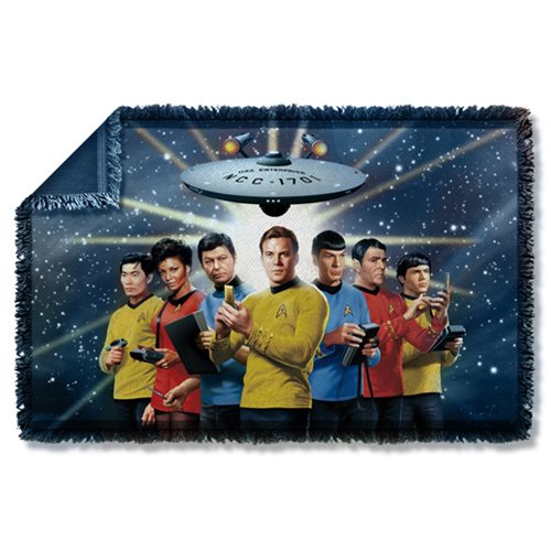 Star Trek Original Crew Woven Tapestry Throw Blanket